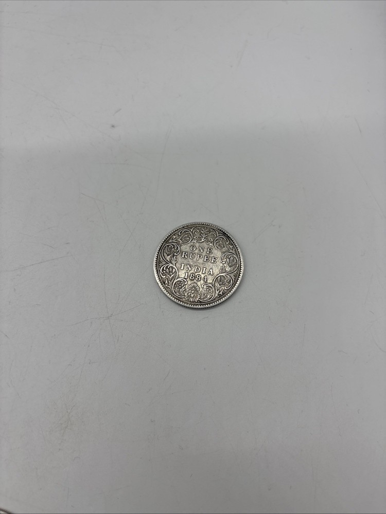1884 India Victoria Silver One Rupee