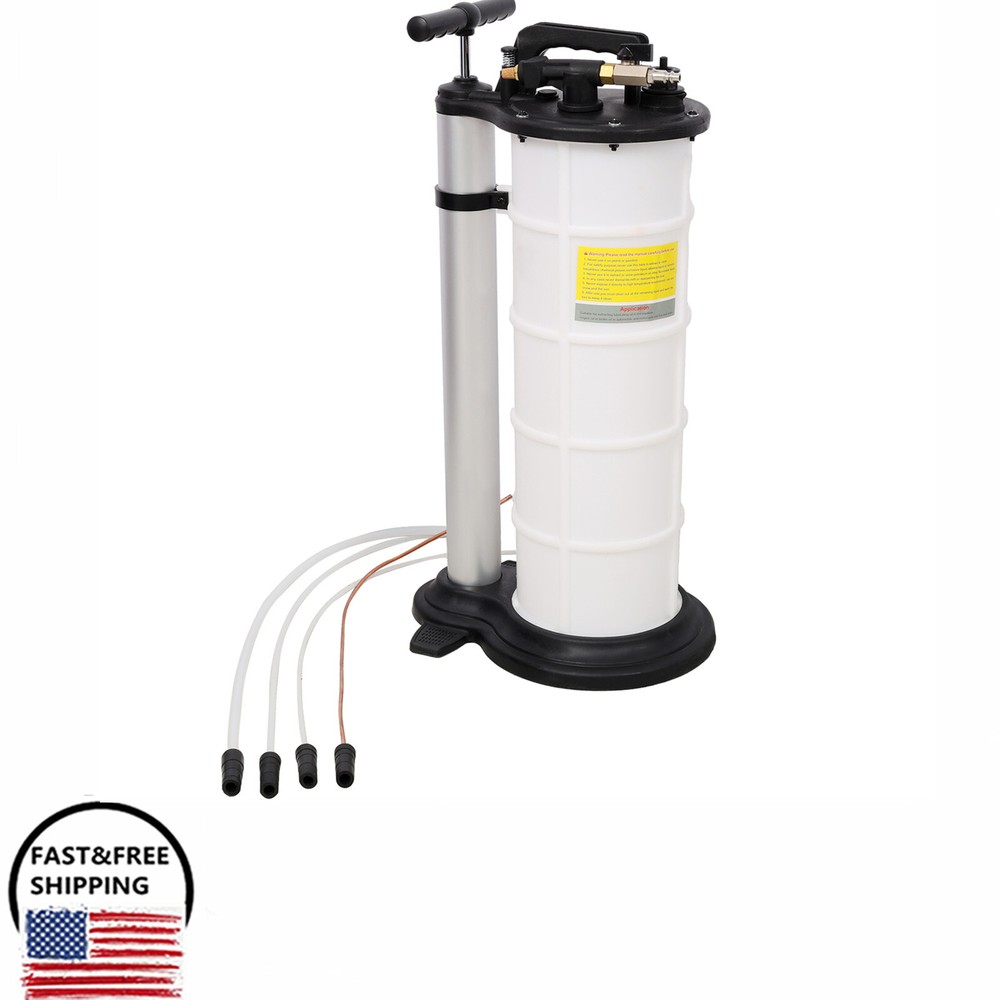 9L Fluid Extractor Pneumatic/Manual Vacumm Oil Extraction Pump with 4 Tubes