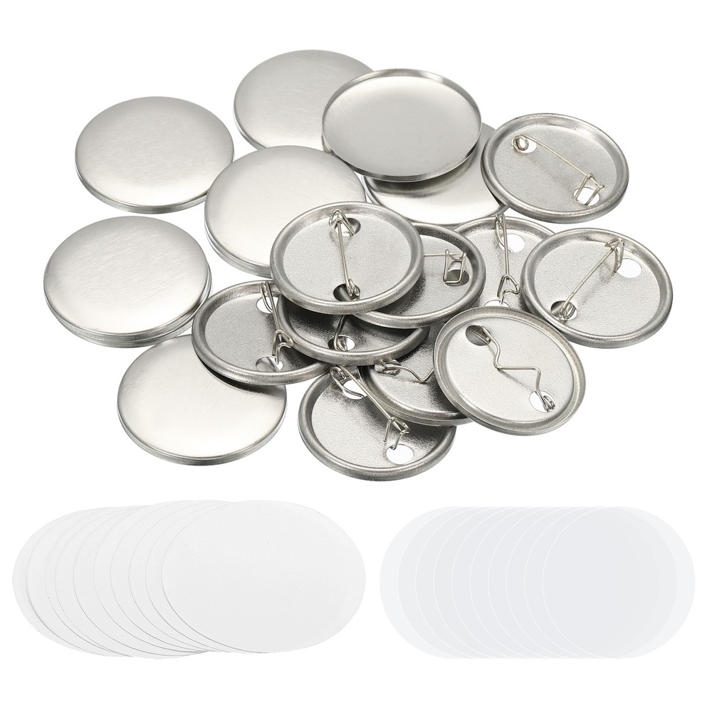 1.25" Blank Button Making Supplies,50Pcs Badge Parts for Button Maker Machine