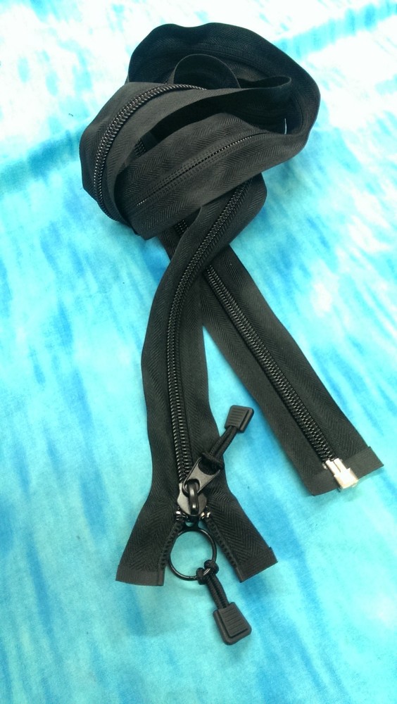 Jeep Window Zippers 84" & 48"  #10 Coil Double Slider Ring W / Zipper Pull Cord