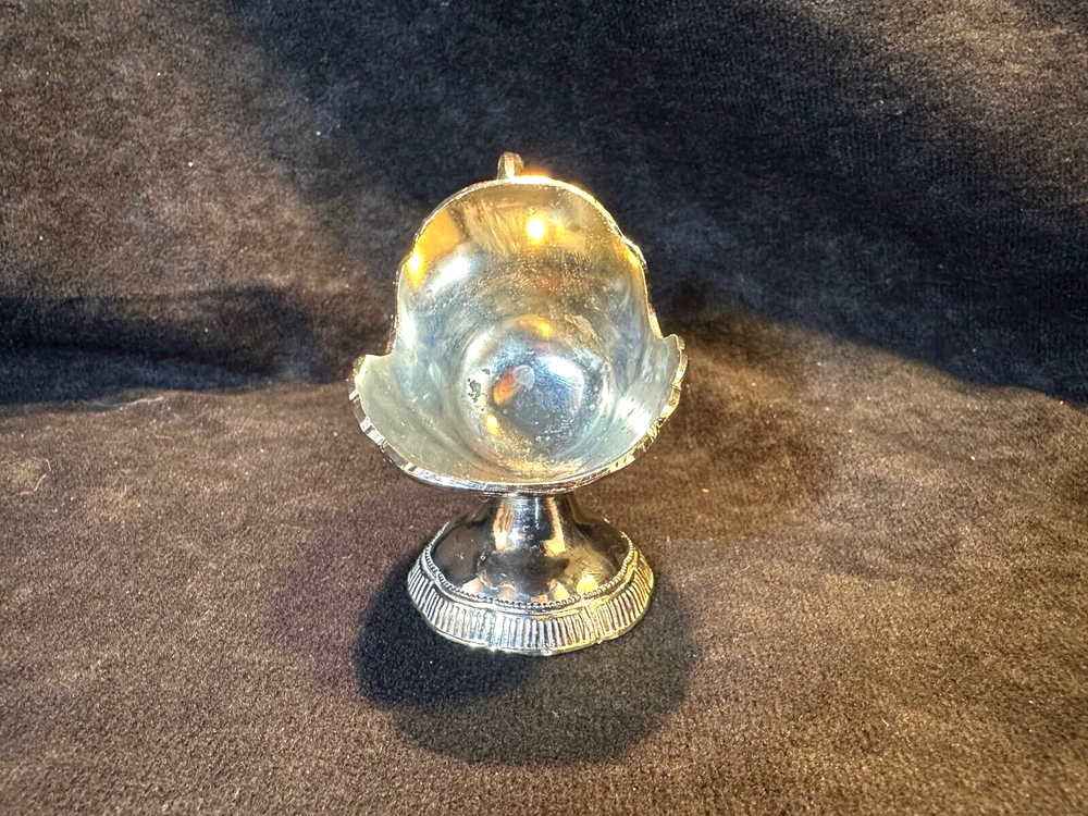 Vintage Miniature Silver Plate Sugar Scuttle Ds Triangle Japan