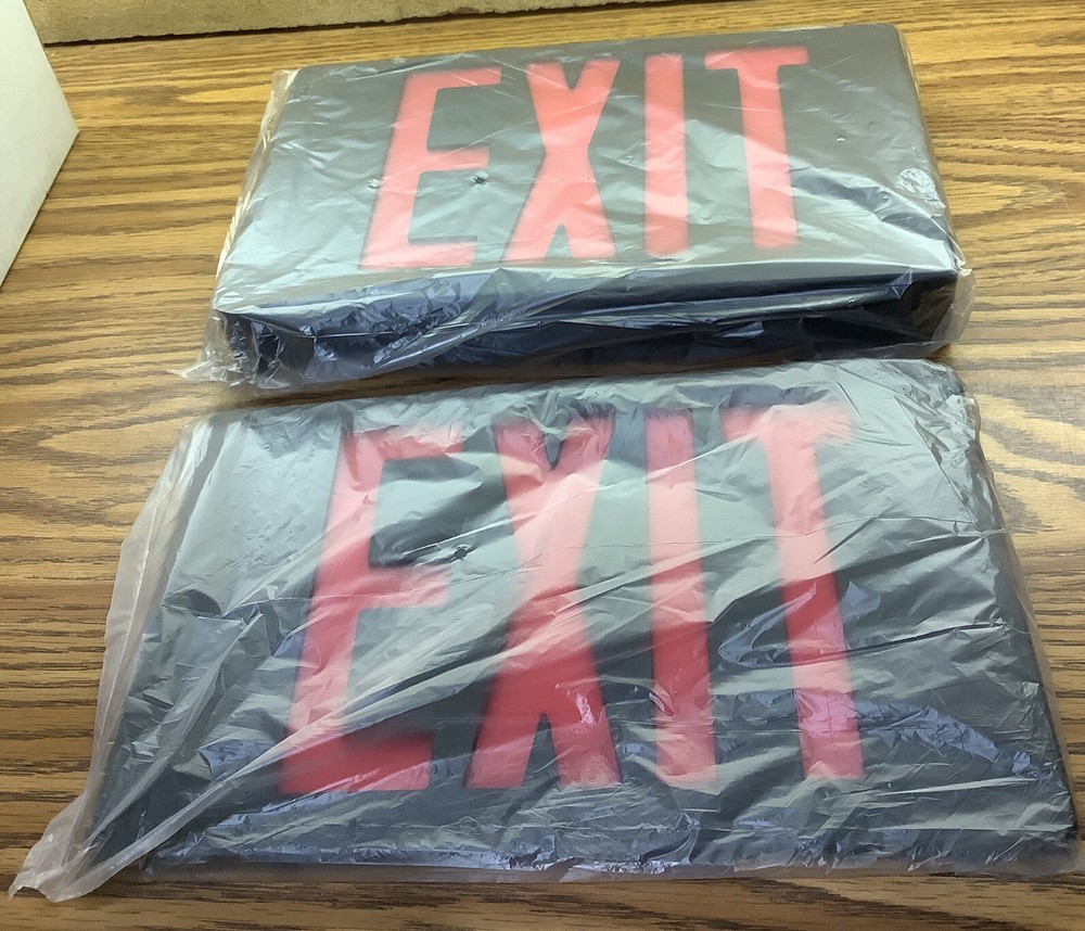 Exitronix Thermoplastic LED Exit Sign VEX-U-BP-WB-BL
