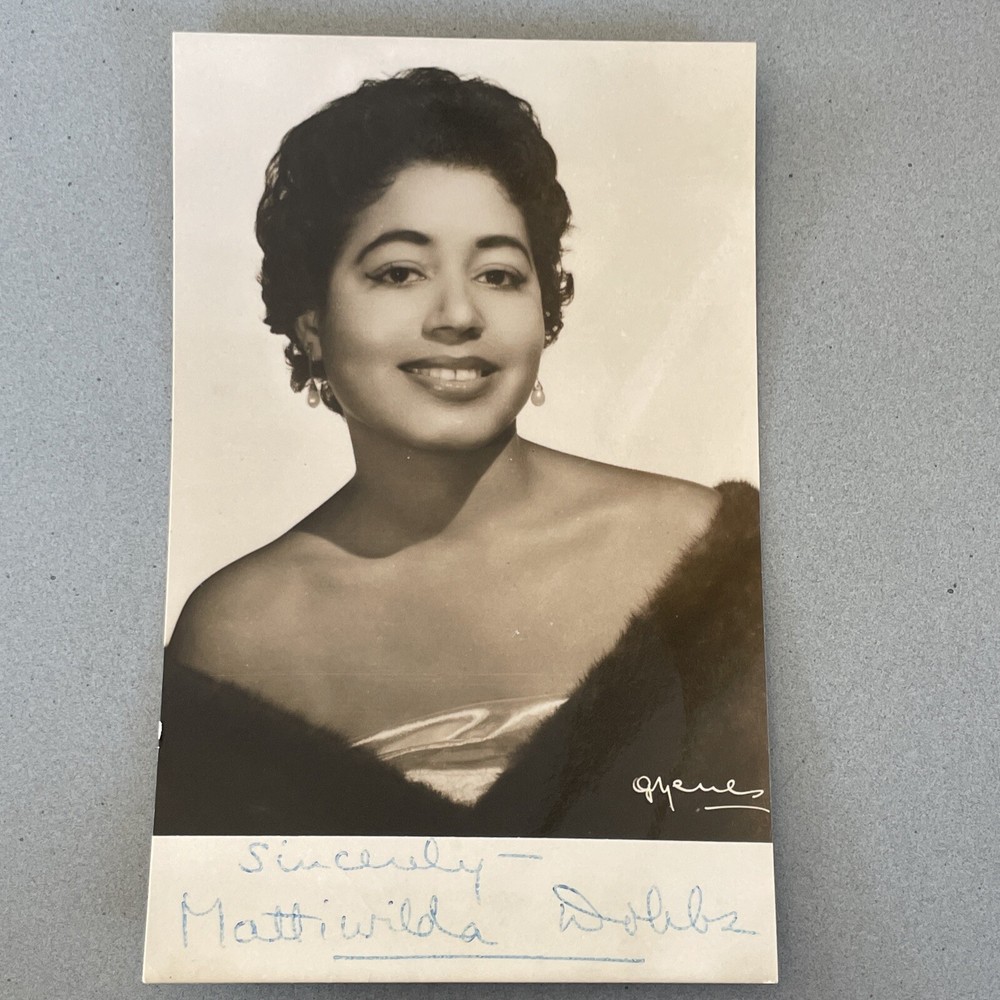 Signed! Mattiwilda Dobbs (Soprano) American Opera Singer