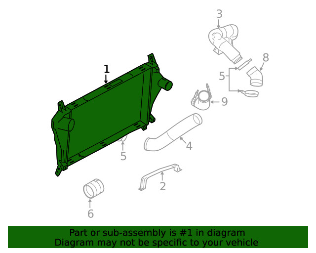 Genuine Ford Inter-Cooler 6C2Z-6K775-A