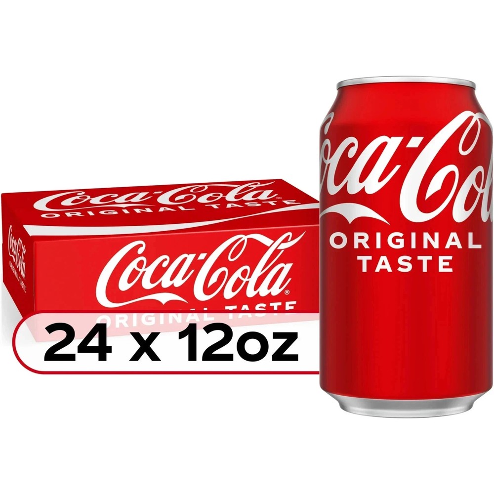 Coca-Cola Classic Soda Pop, 12 fl oz Cans, 24 Pack USA