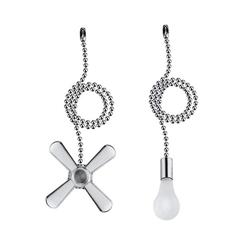 Ceiling Fan Pull Chain, 2pcs 3mm Diameter Beaded Ball Fan Pull Chain , 13.6 Inch