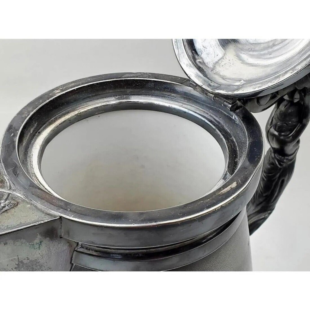 1800s Wilcox Cuadruple Plated Carafe Ceramic Lined Inside