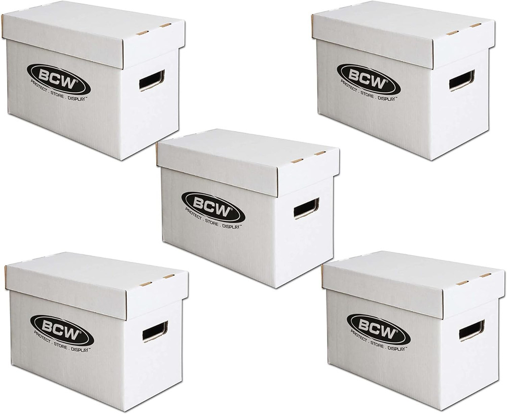 Short Comic Storage Box - 5 Pack | Holds 150-175 Current/Silver Age Comics | Sta