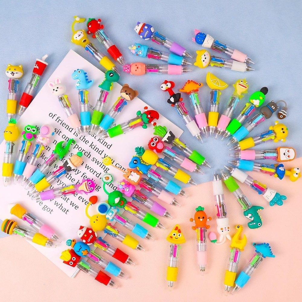 Multicolor Mini Pens Pack - 50 Assorted Cute Ballpoint Pens