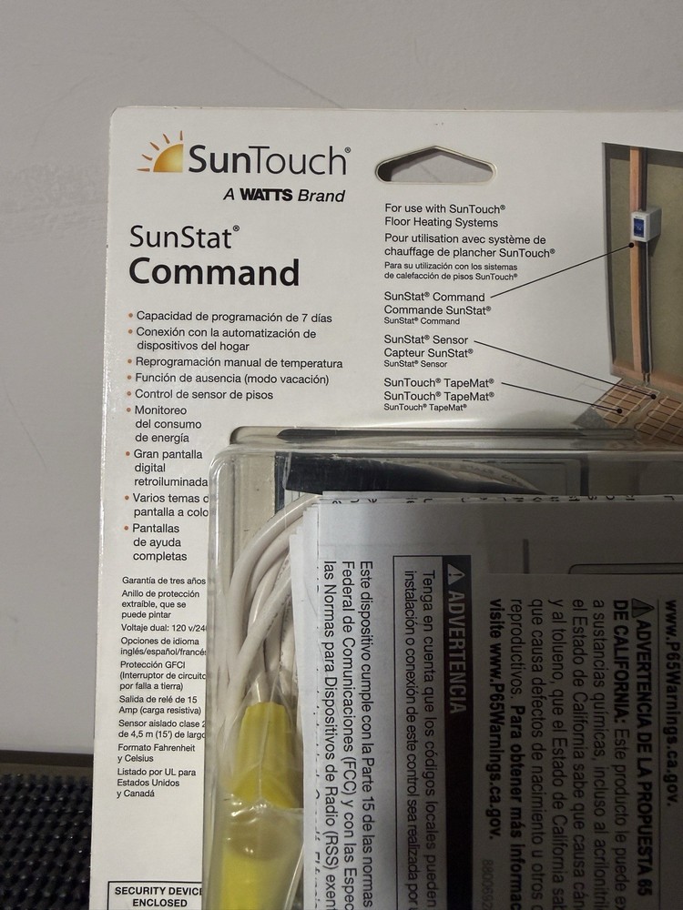 SunTouch SunStat Command Programmable Touch Screen Thermostat 120/240V