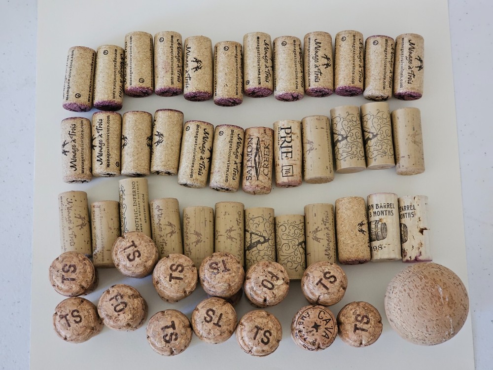 50 Assorted Used Corks for creative craft projects. 