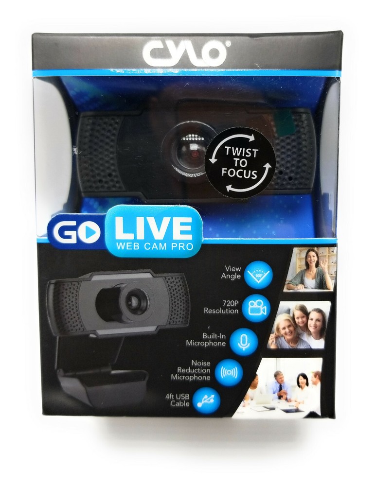 Go Live Web Cam Pro Camera Noise Reduction Mic, Adjustable mount