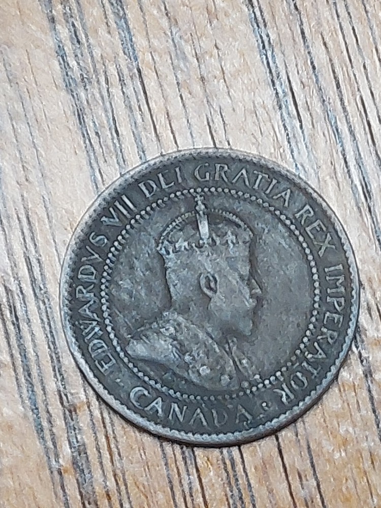 1902 CANADA ONE CENT LARGE CENT - BRONZE - King Edward VII