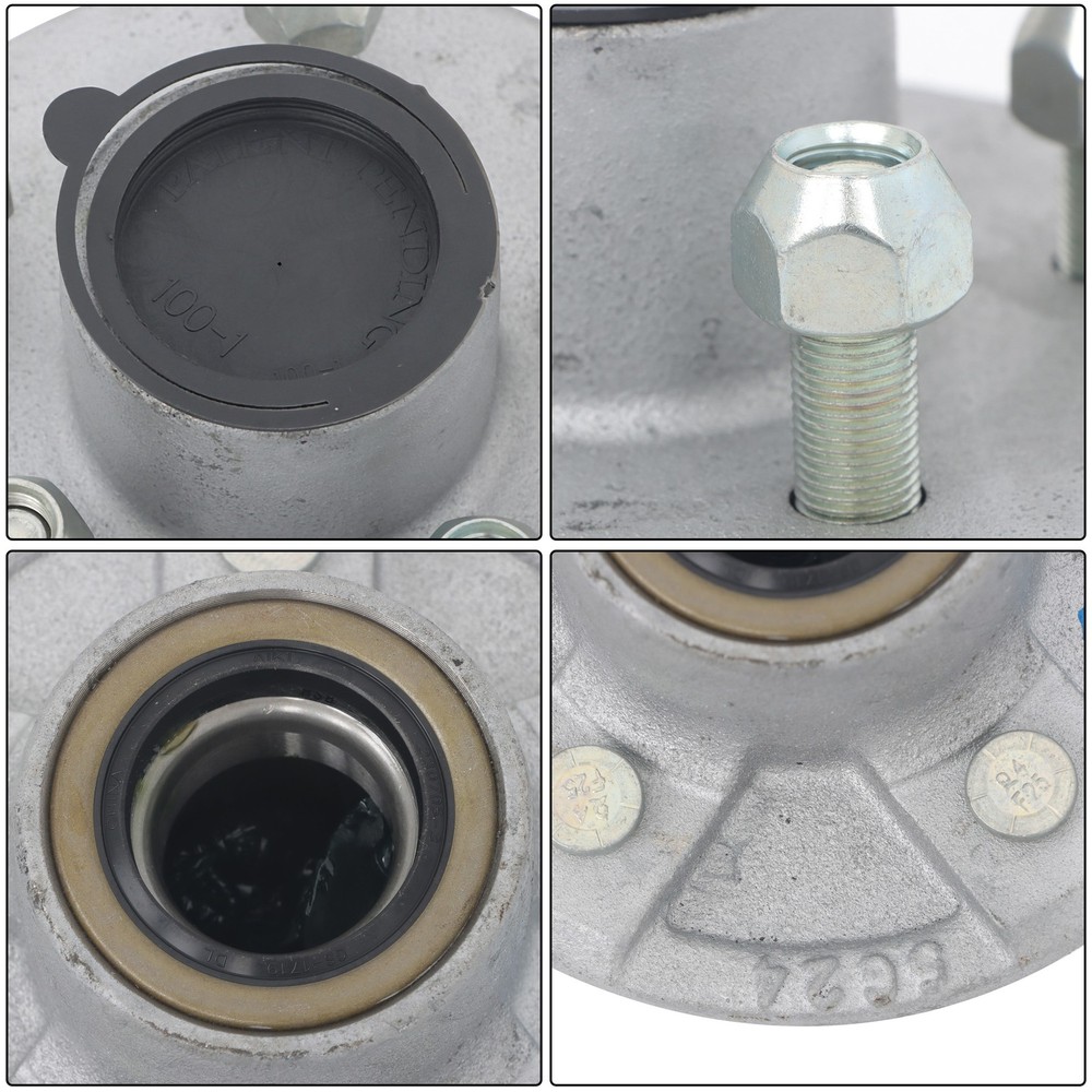 For 3500 lbs. #84 Spindle Pre-Assembled 5 x 4.5" Galvanized Trailer Hub Kit