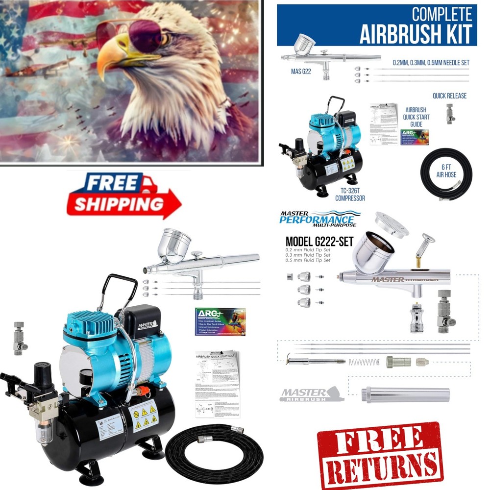 Cool Runner II Airbrush and Compressor Set - Ultimate Control & Versatility