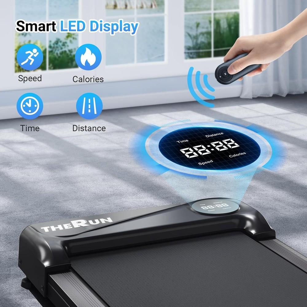 2.5HP Mini Treadmill with Remote Control & LED Display - Perfect for Office Use