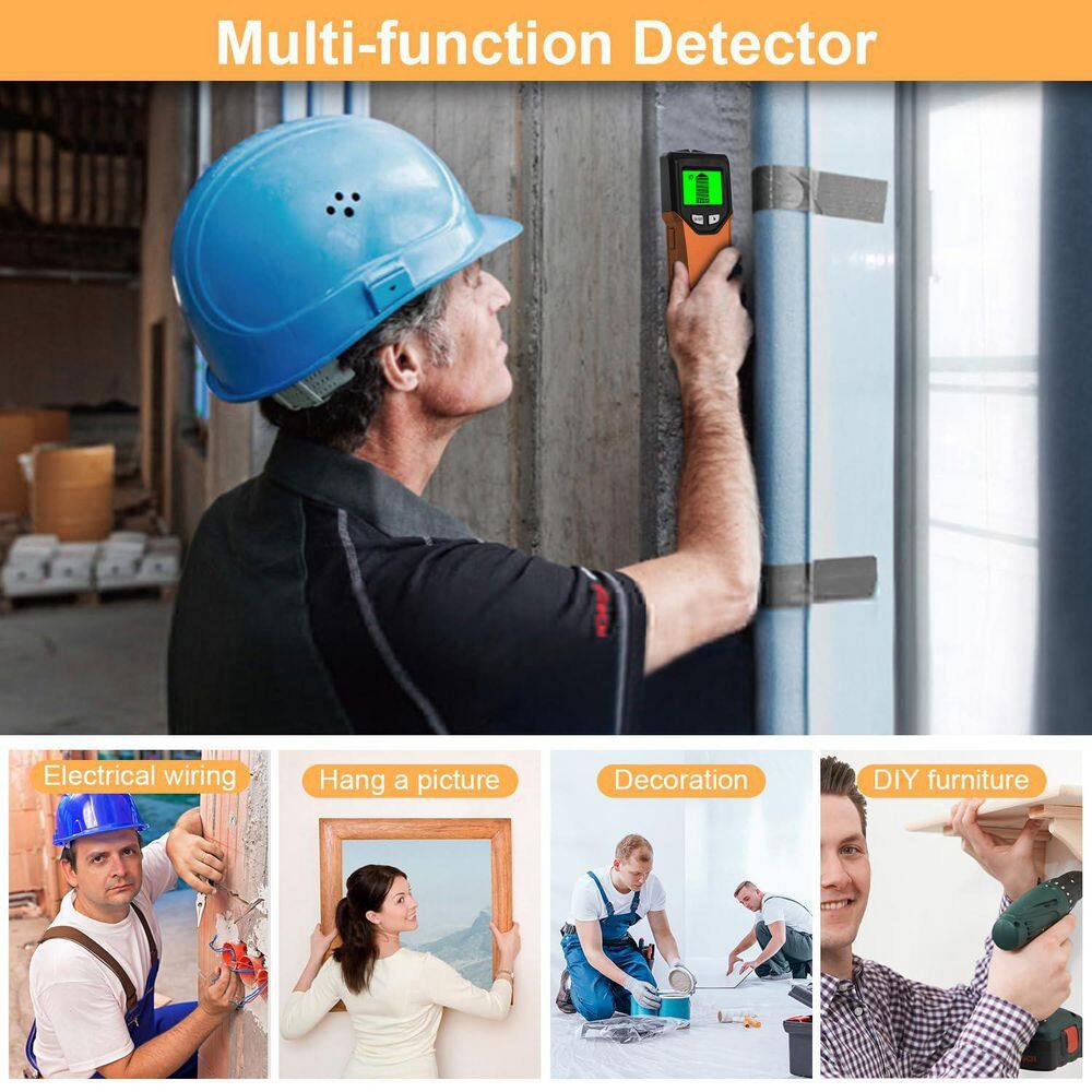 5 in 1 Stud Finder Tool with Intelligent Microprocessor Chip HD LCD Display for