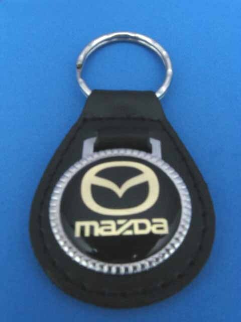 MAZDA AUTO  LEATHER KEYCHAIN KEY CHAIN RING FOB #042