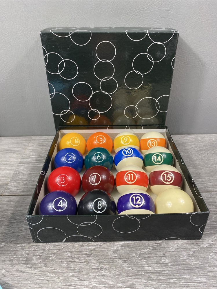 Aramith Continental Pool Balls Complete Set With Box 2-1/4” Billiards