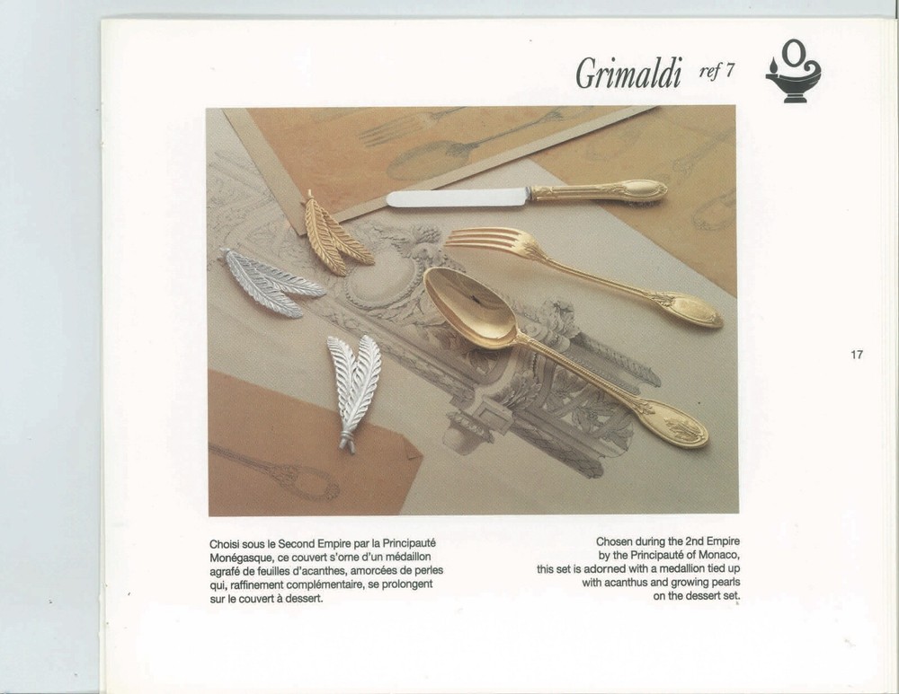 Odiot, Paris Wonderful Sterling Silver 4-pc Place-Setting, 07- Grimaldi