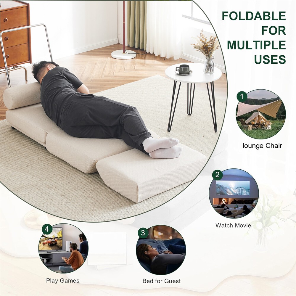 Convertible Sleeper Sofa Bed Floor Couch Single Sofa Chair Folding Sofa Bed