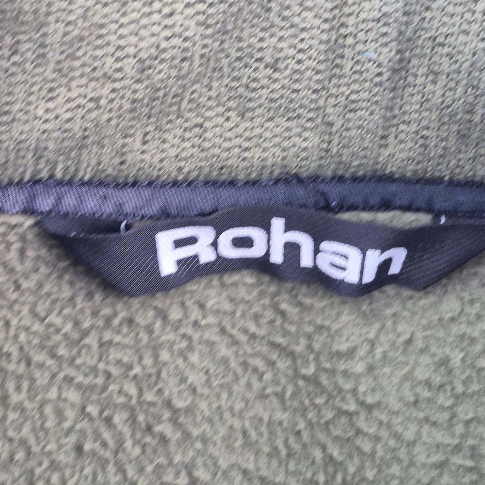 ROHAN Jacket Medium Green Men's View Point Polyester Full Zip Knit Logo