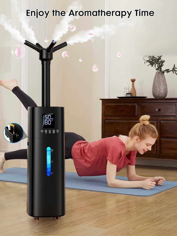 15L Humidifier for Large Rooms, 600mL/h Mist, 1200ft² Coverage, Auto Control