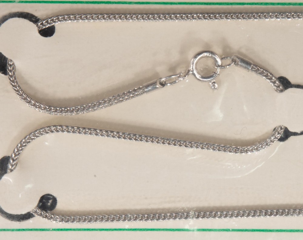 Sterling Silver Foxtail Chain 16” NEW