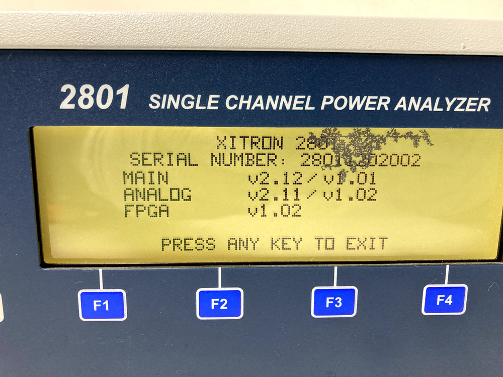 Xitron Technologies 2801 Single Channel Power Analyzer Screen Issue For Parts