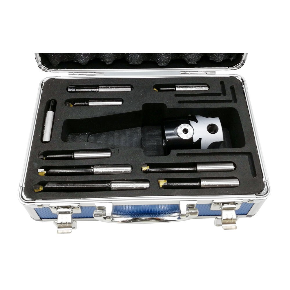 Bodee 2" Boring Head Set Without Boring Shank, including 9 piece Boring Bar Set