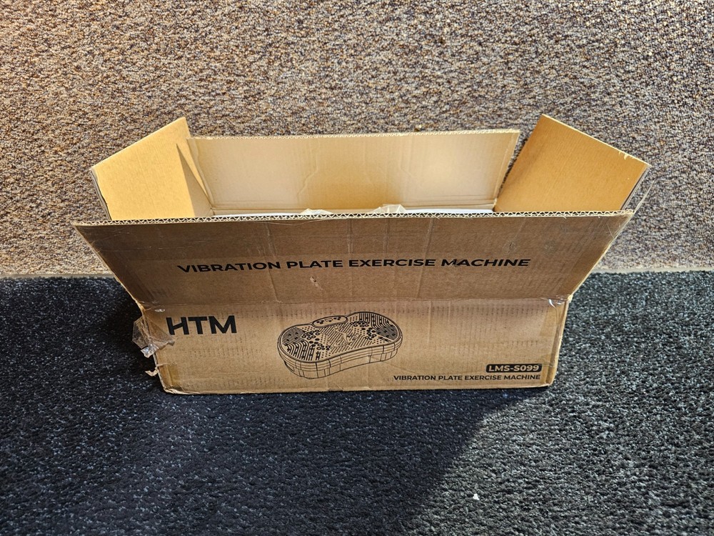 HTM Vibration Plate Exercise Machine Black 300 lbs Capacity 120 Speeds 9 Modes