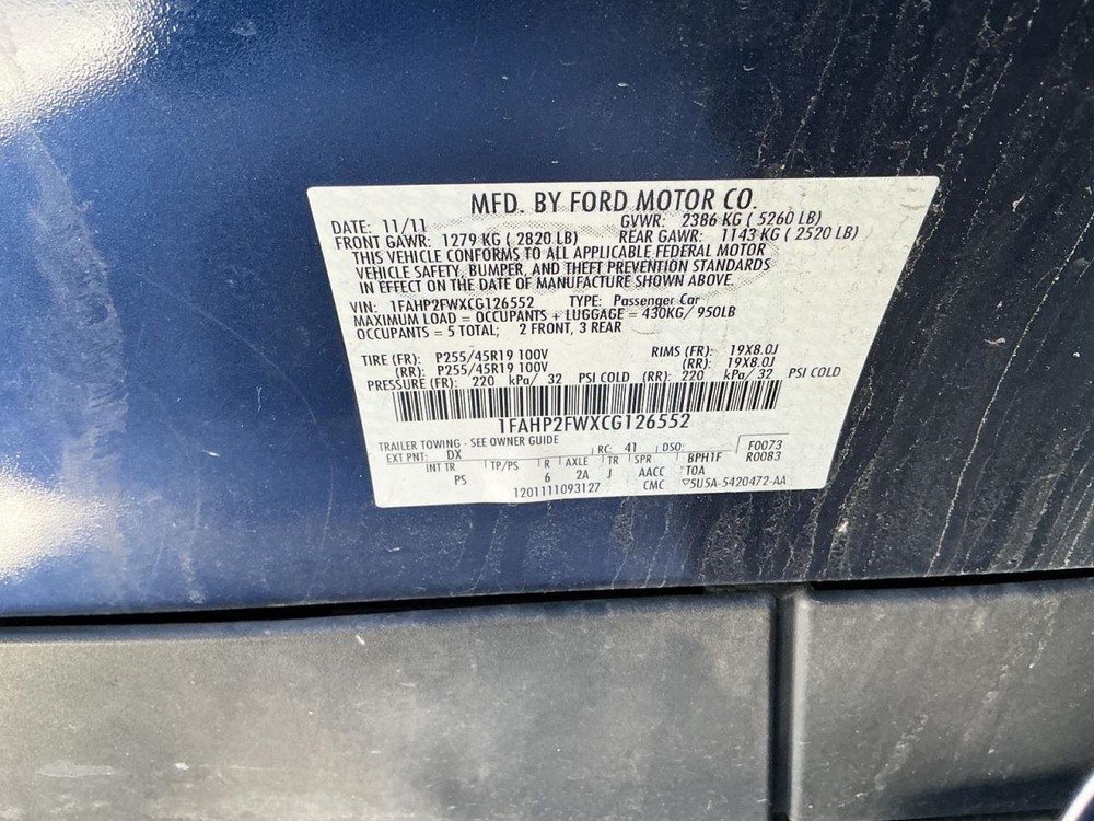 Camera/Projector Camera Decklid Mounted Fits 10-12 TAURUS 878371