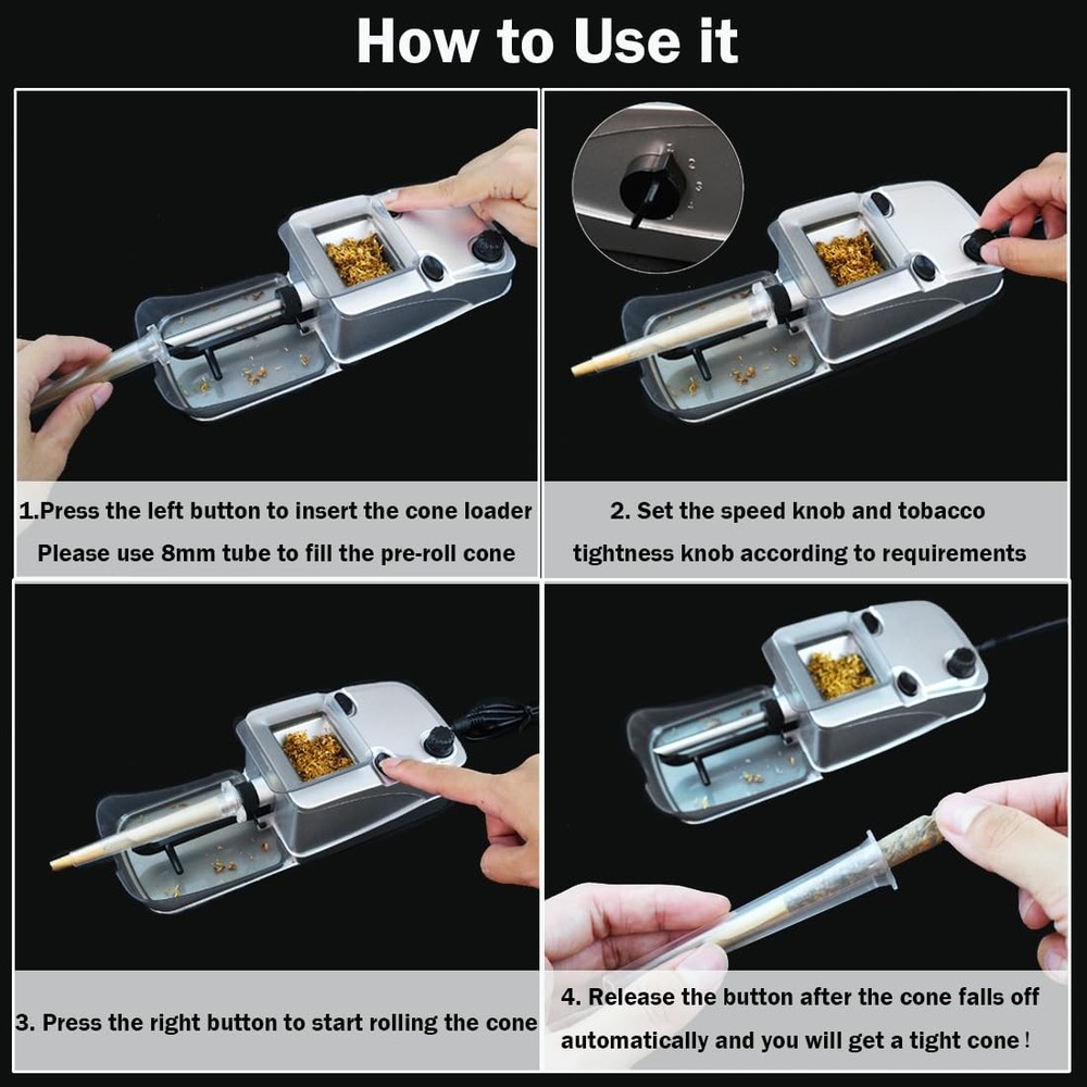 Electric Cigarette Rolling Machine, Pre Roll Machine, Cones Rolling Machine, ...