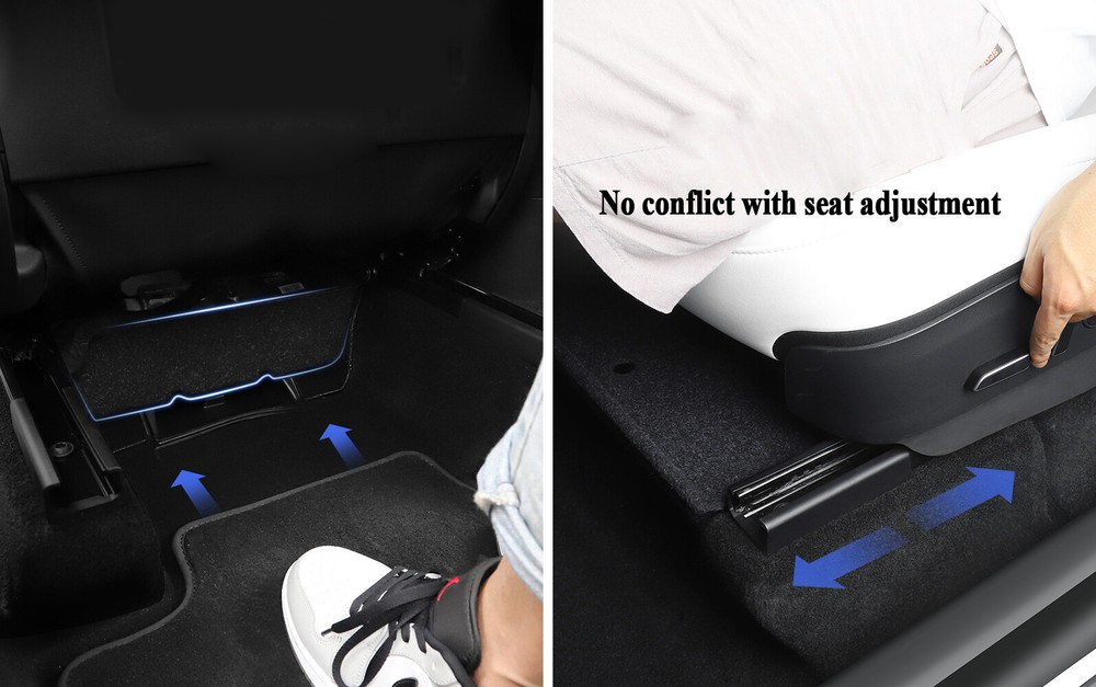 Under Seat Storage Tray Organizer Bin Box Drawer Container for Tesla Model Y