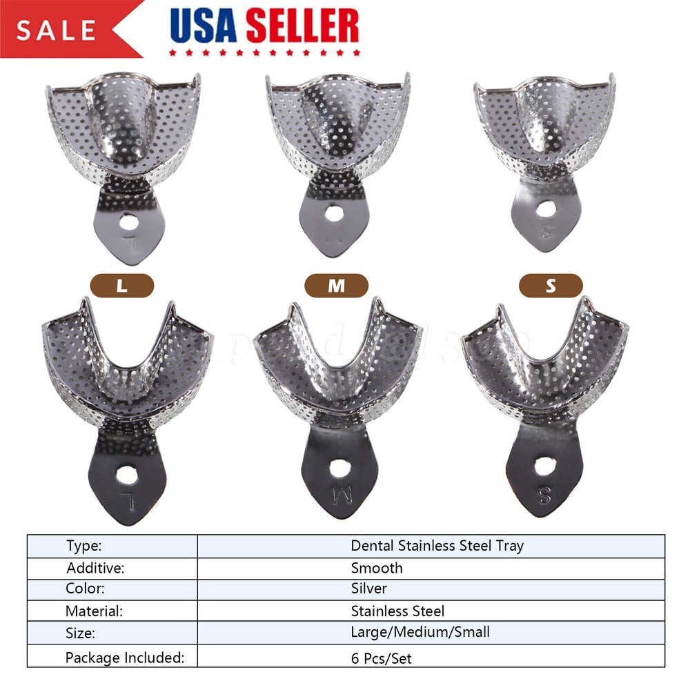 Dental Impression Tray 6 pcs sa
