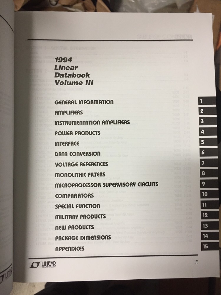 Data Book = Linear Technology 6 Volume Data /Applications Library - 1990's = Lot