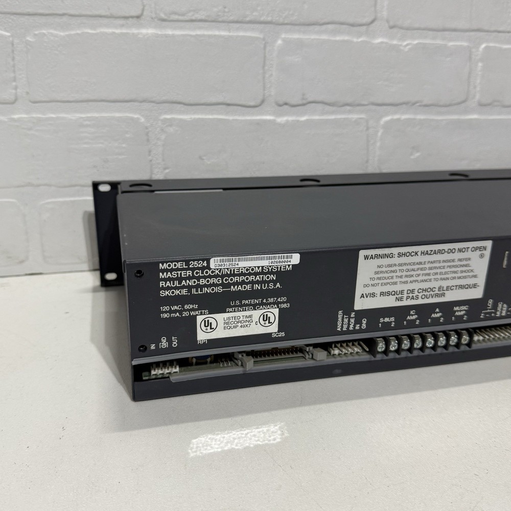 Rauland-Borg 2524 Master Clock / Intercom System