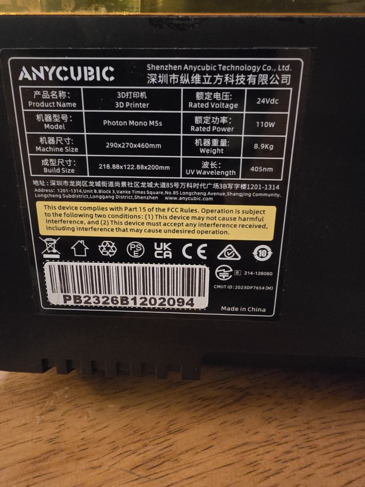 Anycubic Photon Mono M5s Resin Printer
