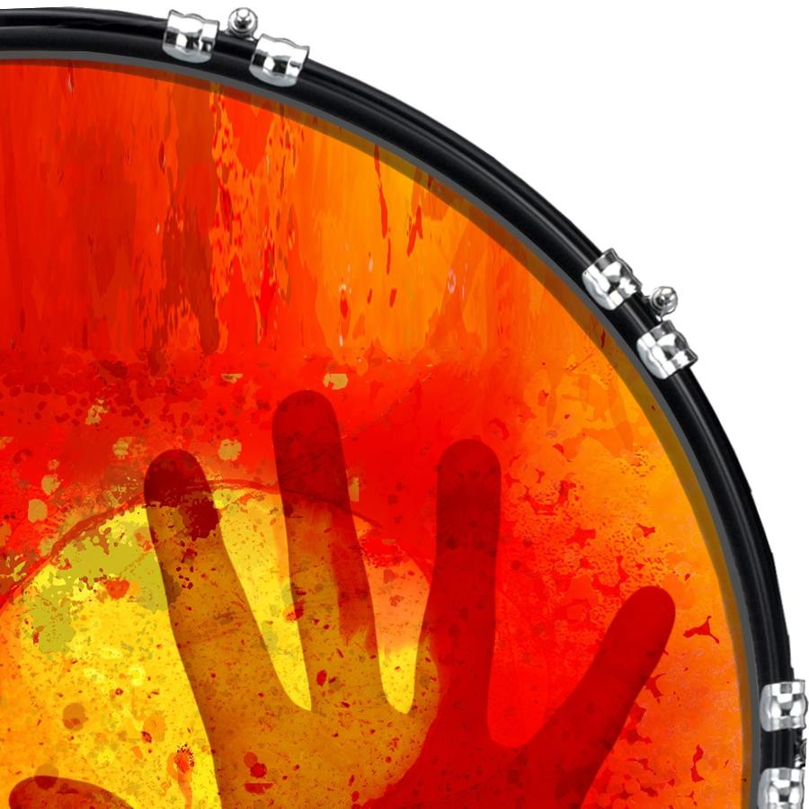 20" Custom Bass Kick Drum Front Head Graphic Graphical Help 1