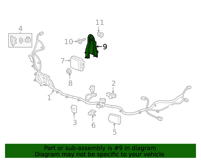 Genuine GM Forward Range Radar Bracket 84083984