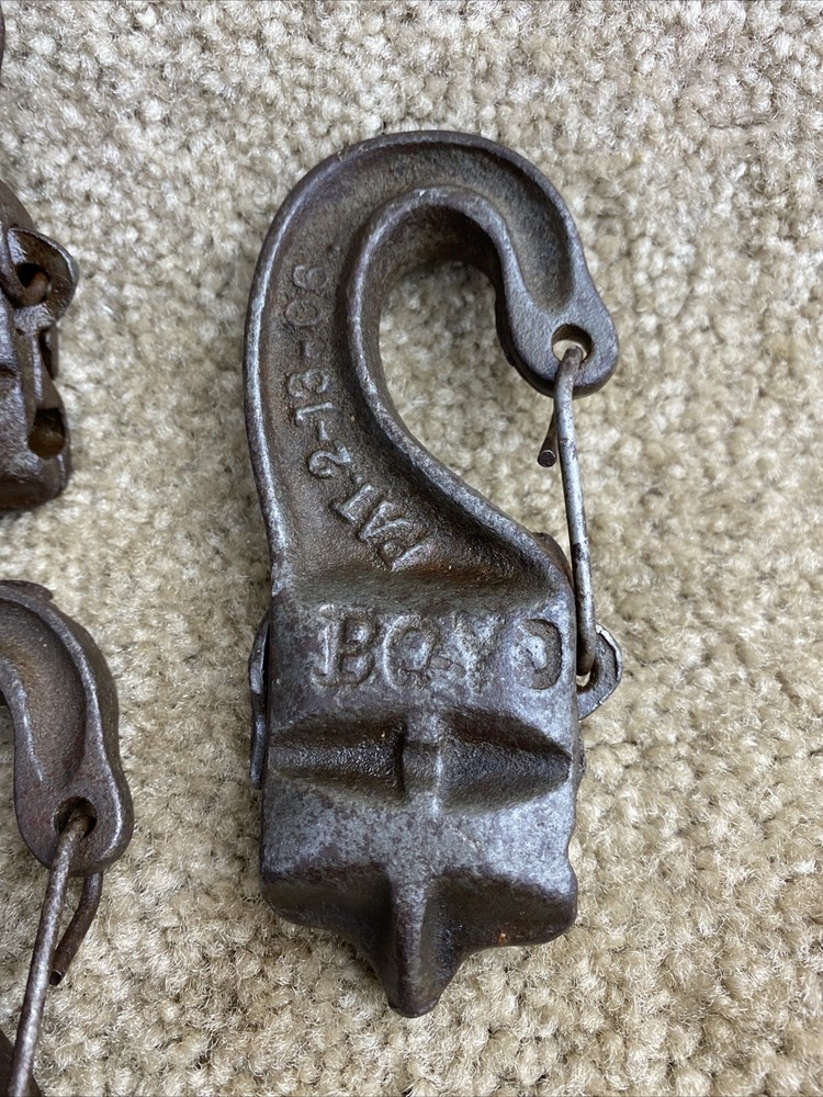 Vintage Cast Industrial/Farm Track Hooks