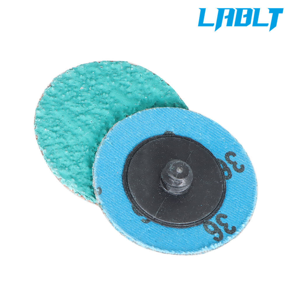 LABLT 25 Pack 2" 36 Grit Zirconia + Grind Aid Quick Change Sanding Discs Type