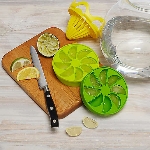 Full Circle Lemon Drops 6pc Citrus Ice Cube Tray / Mold Infuser Party Pack Set