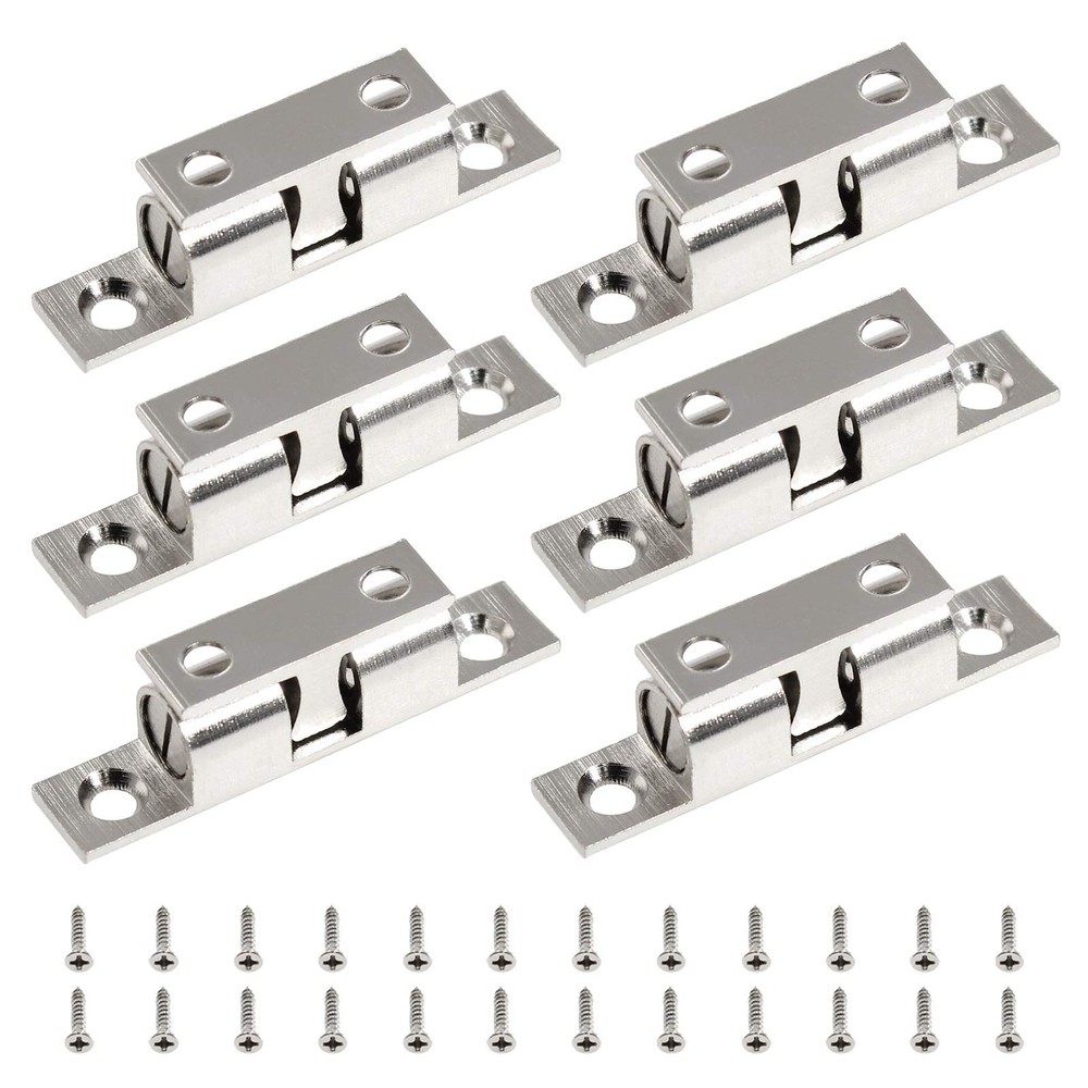 6Pcs 2"/ 50mm Double Ball Tension Roller Catch Latch Solid Brass Hardware Fit...