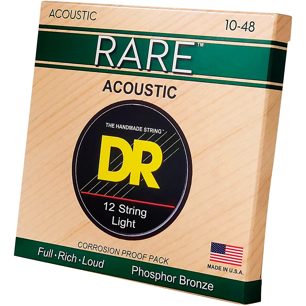 DR Strings Rare Phosphor Bronze Lite 12-String Acoustic Guitar Strings