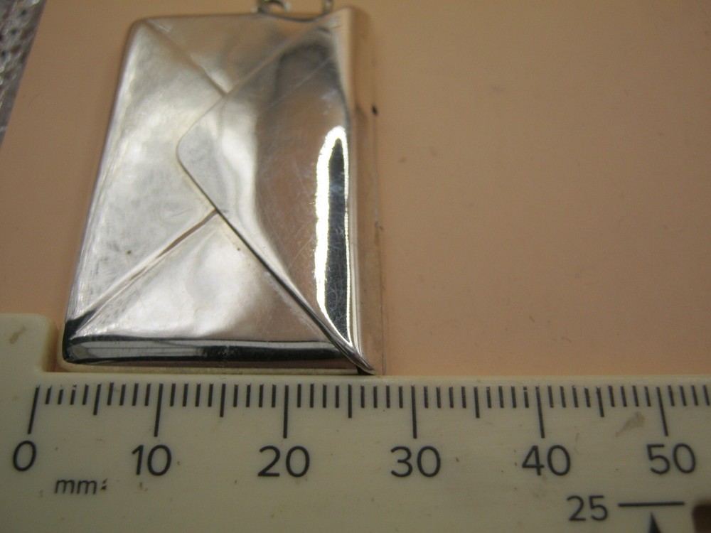 Victorian Style Birmingham Sterling Silver Double Envelope Stamp Case Box Holder