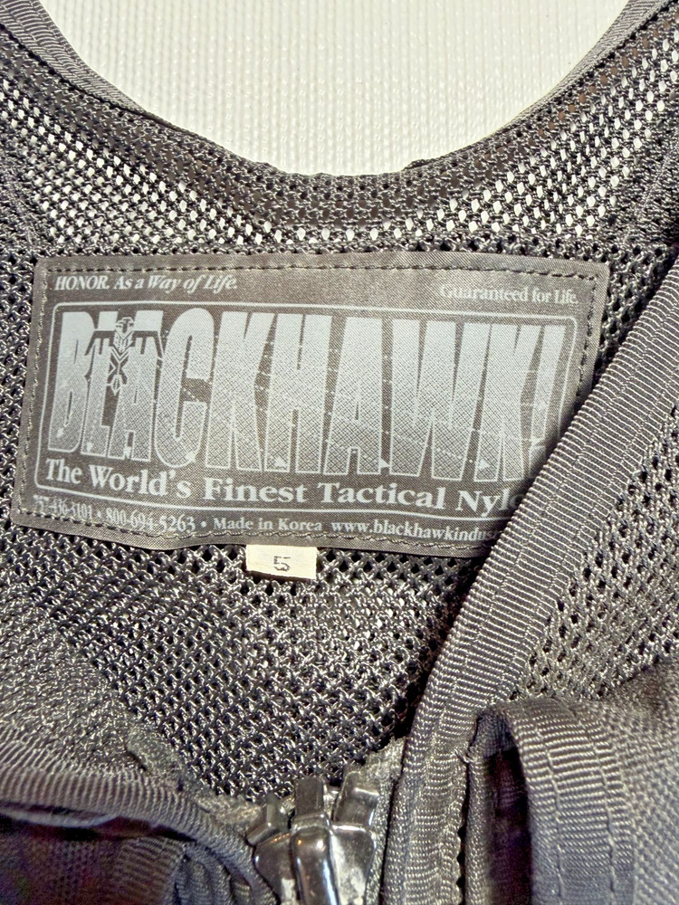 Blackhawk Tactical Vest Black Adjustable One size.