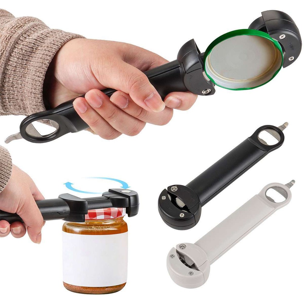 Multi Functional Bottle Opener Retractable Adjustable Jar Can Opener Easy Grip