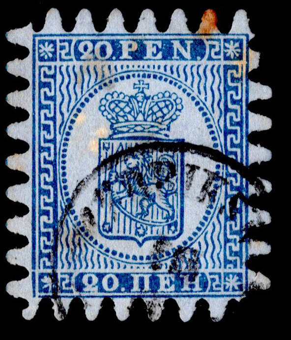 Finland Scott 9 Used with some short perforations.