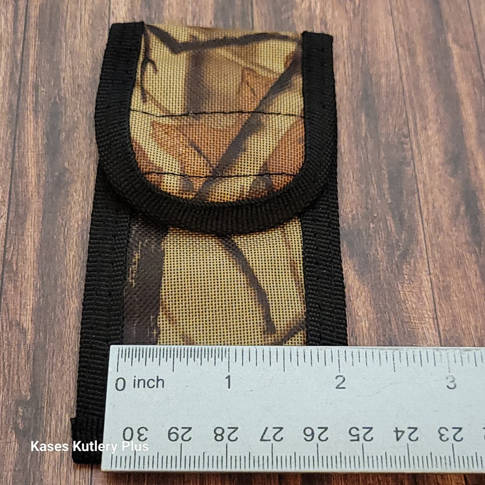 4" Camouflage Folding Pocket Knife Sheath With Belt Loop
